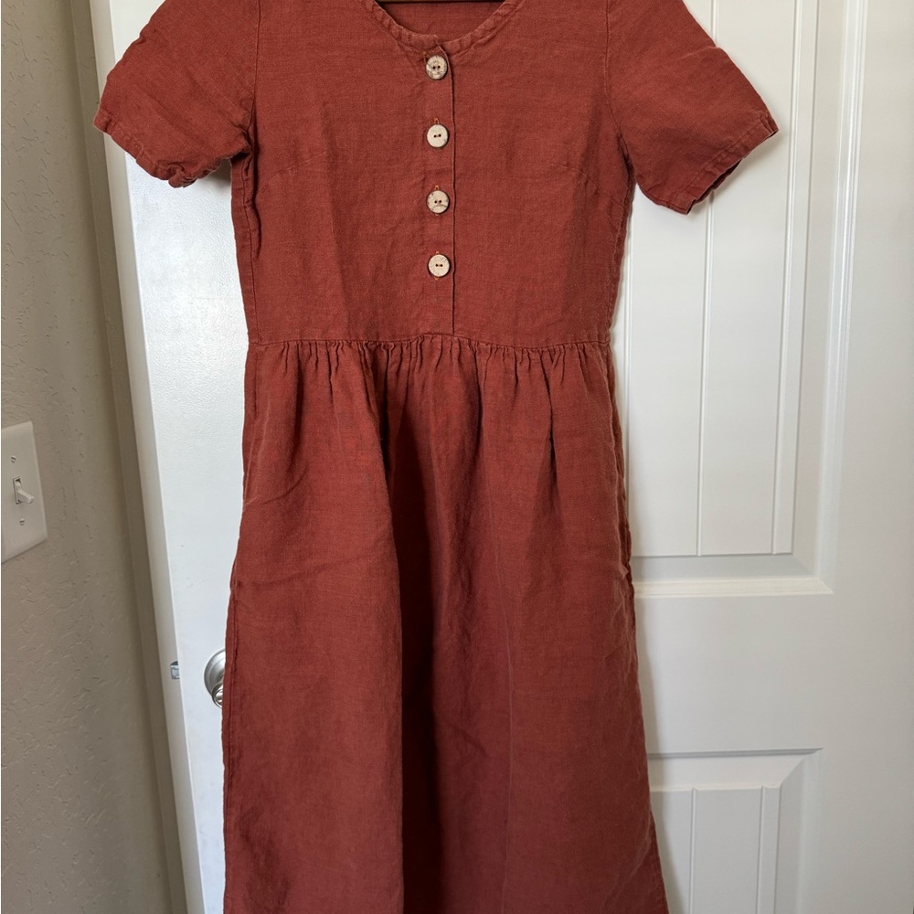 Kyra Jane Smock Dress with Buttons